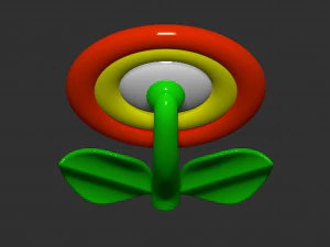 Mario Flower 3D Print Model
