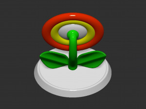 Mario Flower Based 3D Druckmodell