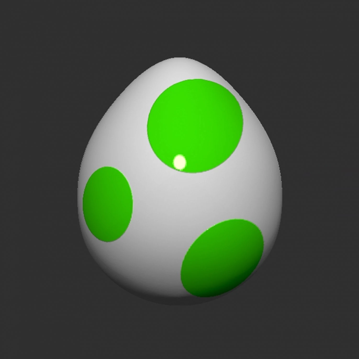 Yoshi Egg 3D Print Model .c4d .max .obj .3ds .fbx .stl .blend 