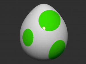 Yoshi Egg 3D Print Model