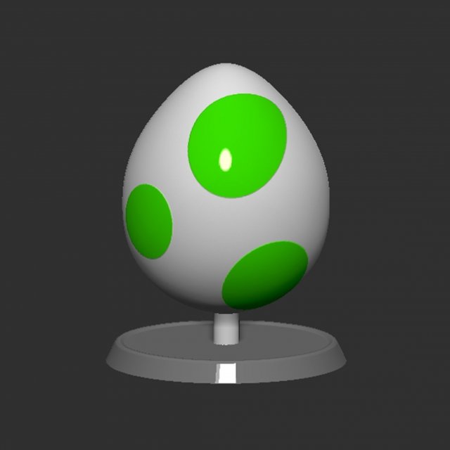 Free STL file Yoshi Egg PIXELART 3D 🥚・3D printer model to