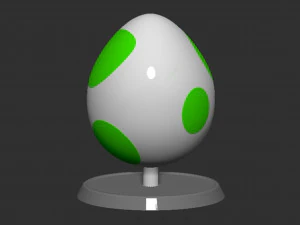 Yoshi Egg Based 3D Print Model