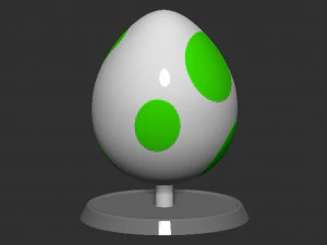 Yoshi Egg Based 3D Print Model