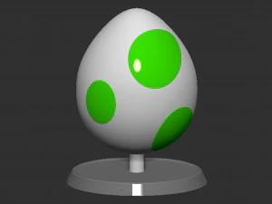 Yoshi Egg Based 3D Print Model