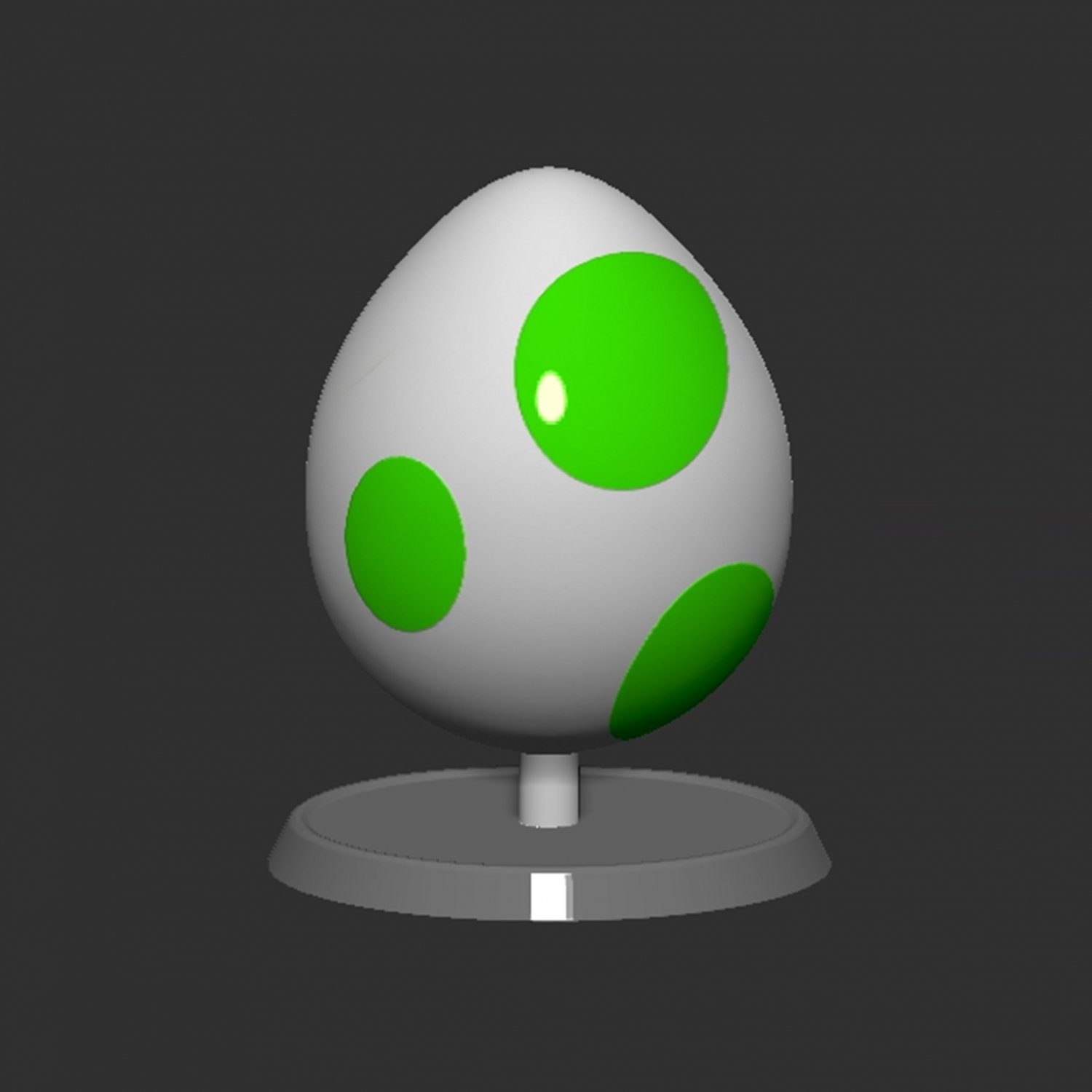Yoshi Egg 3D Print Model in Figurines 3DExport