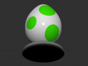 Yoshi Egg Based 3D Print Model