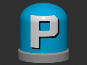 P Switch Button 3D Baskı Modeli