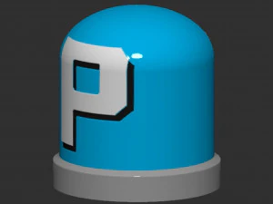 P Switch Button 3D Print Model