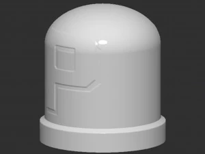 P Switch Button 3D Print Model