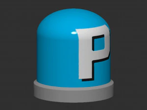 P Switch Button 3D Print Model