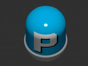 P Switch Button 3D Print Model