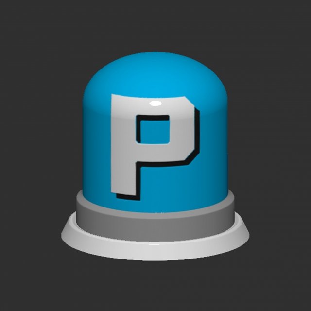 P Switch Button Based 3D-printmodel .c4d .max .obj .3ds .fbx .stl .blend 