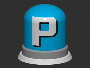 P Switch Button Based 3D Print Model