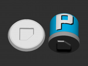 P Switch Button Based 3D-printmodel