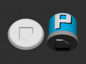 P Switch Button Based 3D Print Model