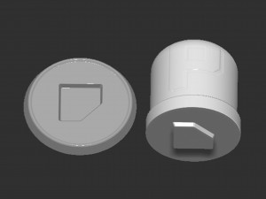 P Switch Button Based 3D-printmodel