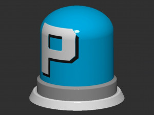 P Switch Button Based 3D-printmodel
