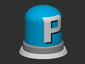 P Switch Button Based 3D-printmodel