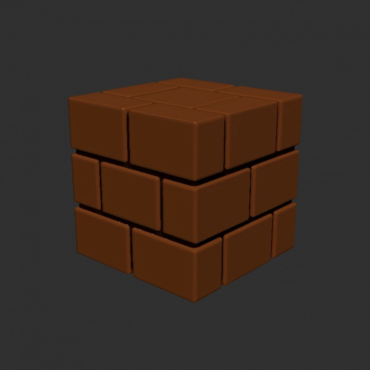 Mario Brick Block 3D Print Model .c4d .max .obj .3ds .fbx .stl .blend 