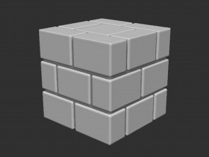 Mario Brick Block 3D प्रिंट मॉडल