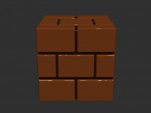 Mario Brick Block 3D प्रिंट मॉडल