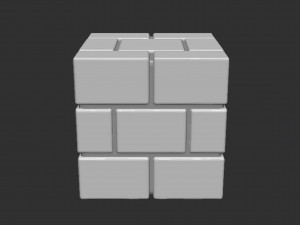 Mario Brick Block 3D प्रिंट मॉडल