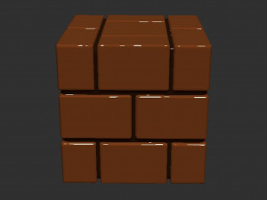 Mario Brick Block 3D प्रिंट मॉडल
