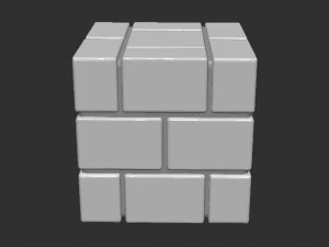 Mario Brick Block 3D Print Model