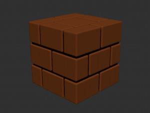 Mario Brick Block 3D प्रिंट मॉडल