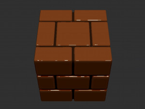 Mario Brick Block 3D प्रिंट मॉडल