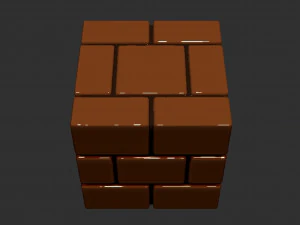 Mario Brick Block 3D Print Model