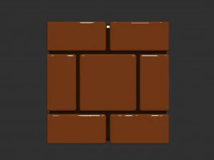 Mario Brick Block 3D Print Model