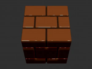 Mario Brick Block 3D Print Model