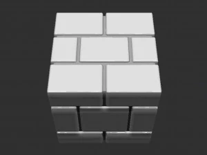 Mario Brick Block 3D Print Model
