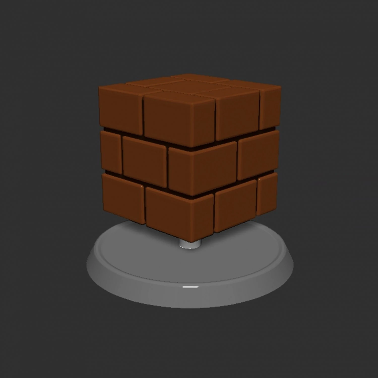 Mario Brick Block Based 3D Print Model .c4d .max .obj .3ds .fbx .stl .blend