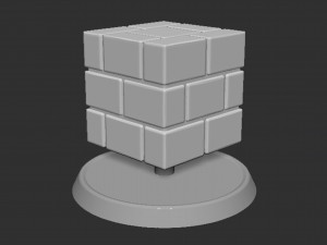 Mario Brick Block Based 3D Print Model