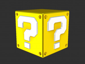 Mario Question Block 3D 프린트 모델