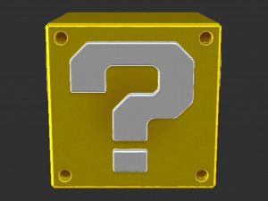 Mario Question Block 3D Принт Модель