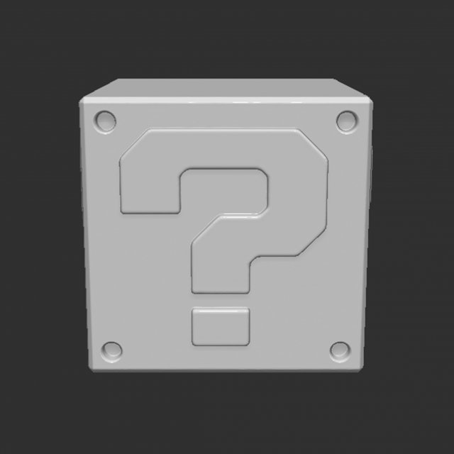 Mario Question Block 3D Print Model in Figurines 3DExport