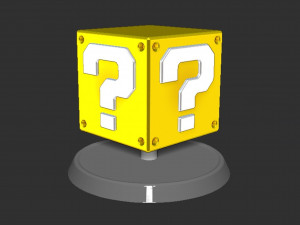 Mario Question Block Based 3D Print Model