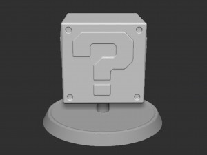 Mario Question Block Based 3D Print Model