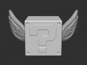 Flying Question Block 3D Print Model