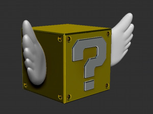 Flying Question Block Modèles 3D en vedette