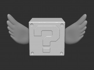 Flying Question Block Modèles 3D en vedette