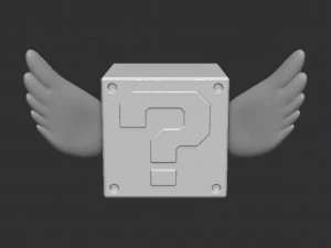 Flying Question Block 3D Print Model