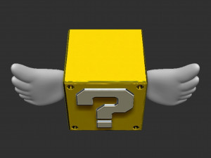 Flying Question Block Modèles 3D en vedette
