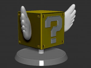 Mario Flying Question Block Based 3D Print Model