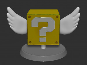 Mario Flying Question Block Based 3D 打印模型