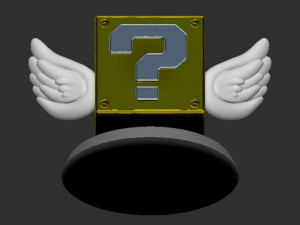 Mario Flying Question Block Based 3D 打印模型