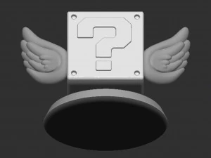 Mario Flying Question Block Based 3D Print Model